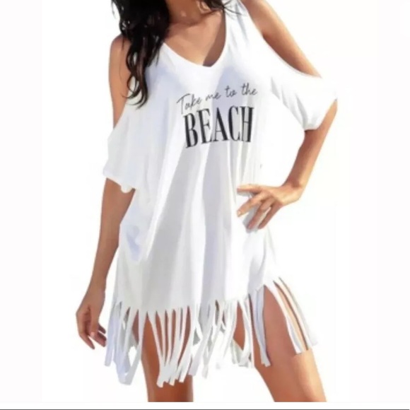 Jantzen Big Girls Aztec Fringe Cover Up